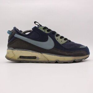 Nike Men's Sneakers - Navy Blue and Olive
